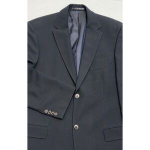 *VTG BOSS Hugo Boss "Bertolucci" Black Gabardine Super 100s Wool Sport Coat 40R